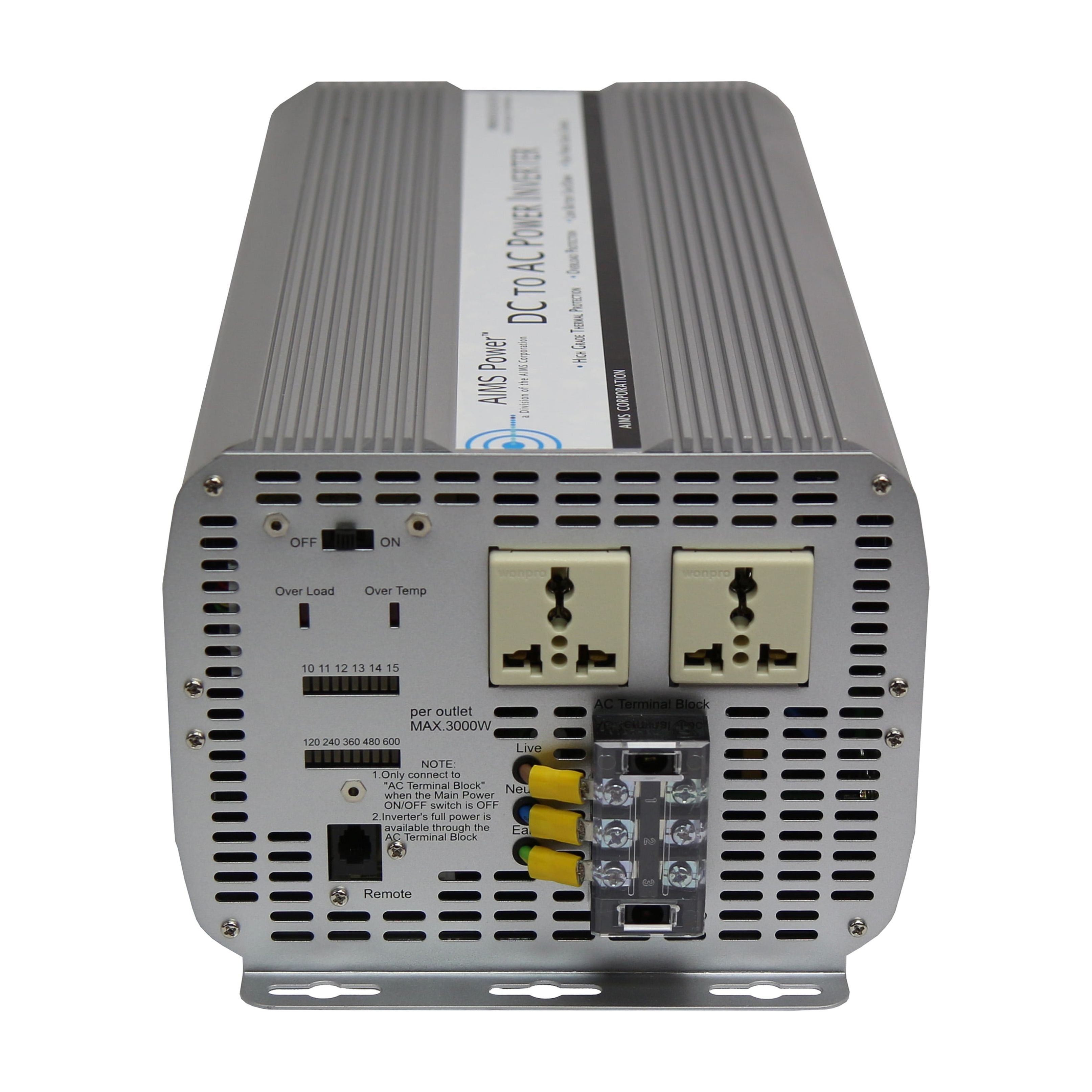 Aims Power PWRINV5K24012W 5000 Watt Modified Sine Power Inverter 240Vac