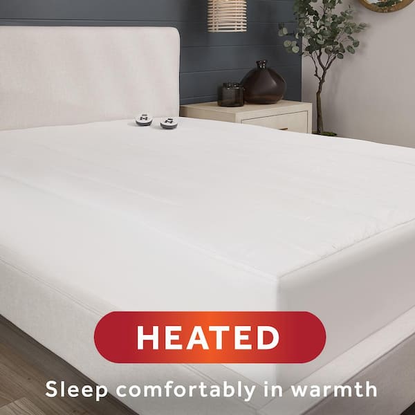 60 in. x 80 in. Restful Quilted Heated Electric Mattress Pad, Queen Size
