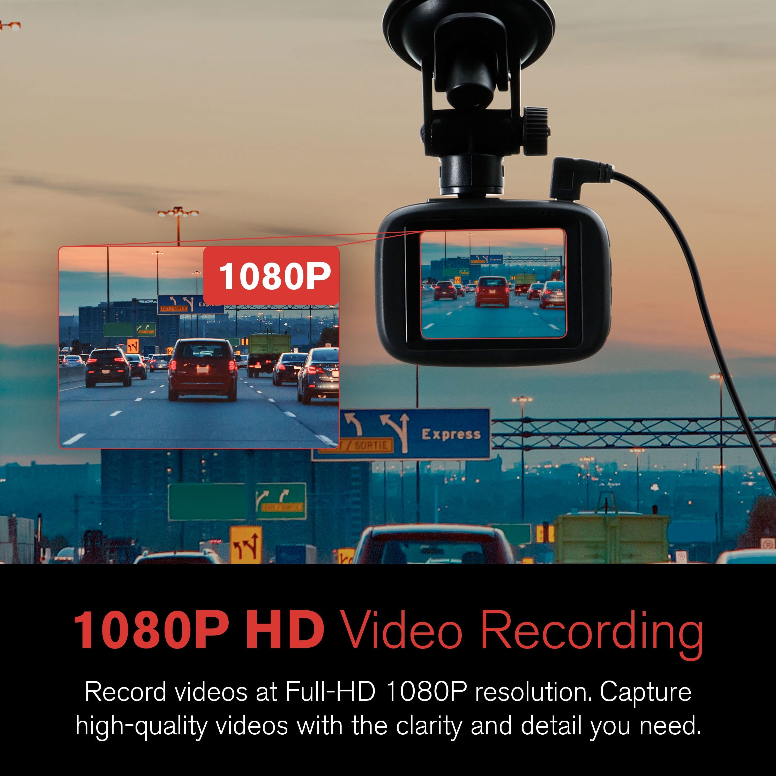 YADA 1080p Roadcam 120 Degree Wide Angle Lense, 2.2