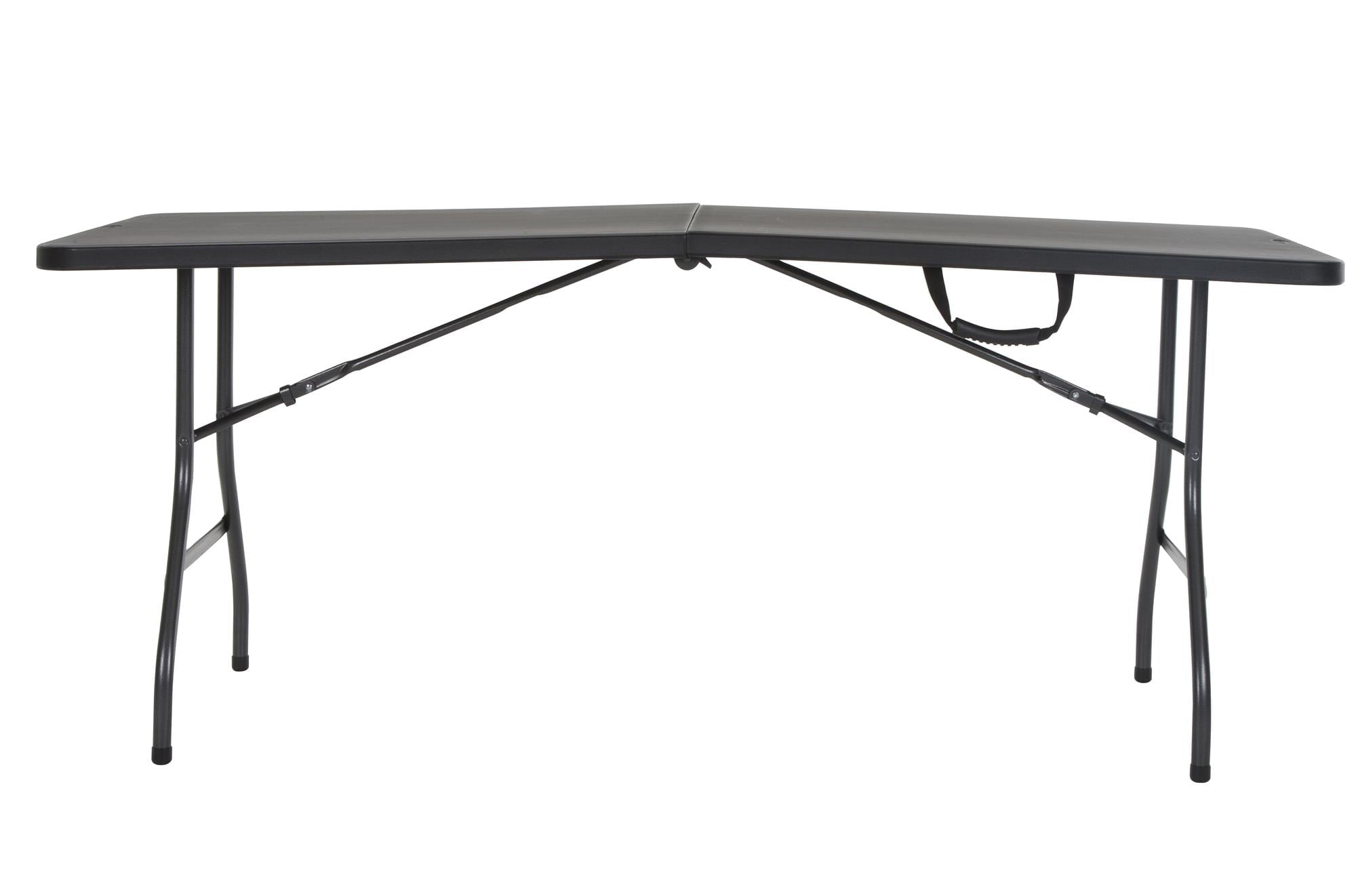 Cosco 6 Foot Centerfold Folding Table, Black