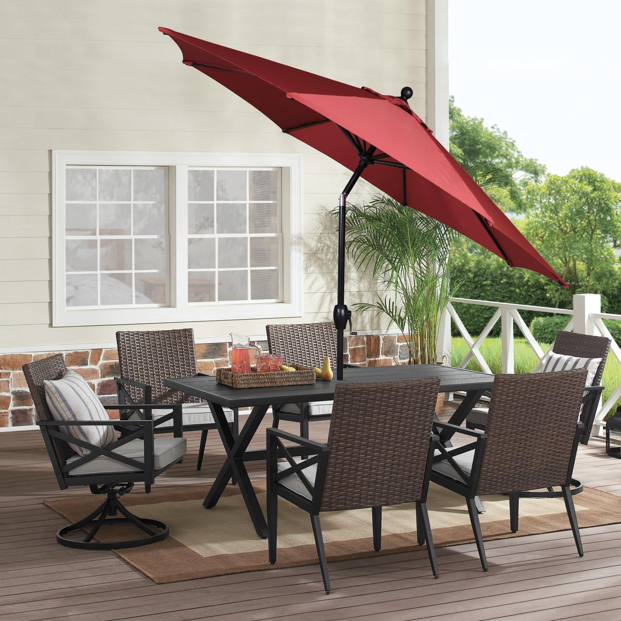 Better Homes & Gardens 9' Premium Patio Umbrella, Red