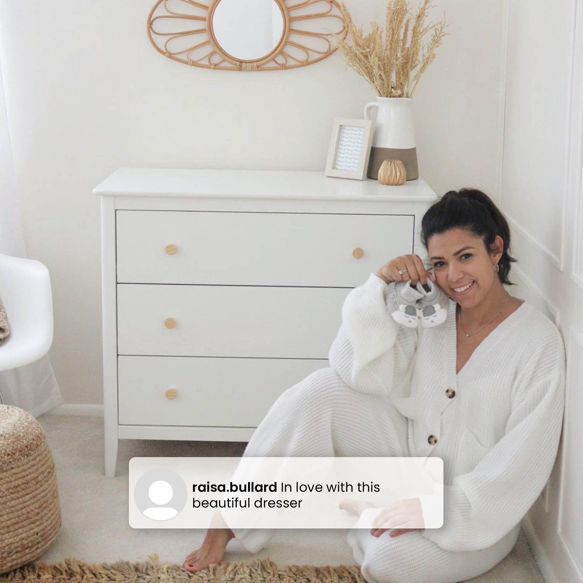 Delta Children Casey 3 Drawer Dresser, Charcoal Grey/Natural