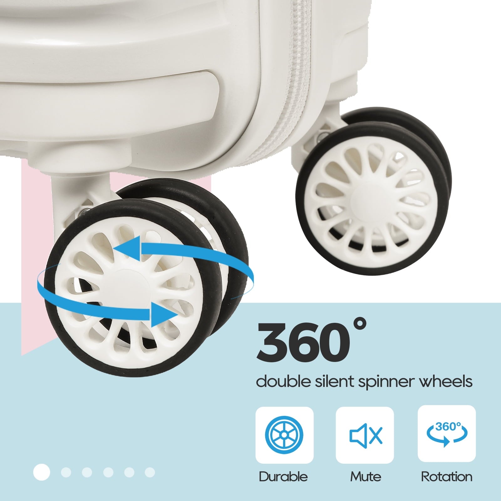 Melalenia Luggage Set , Expandable Carry-on Suitcase with Spinner Wheels Hardside 5PCS Set with TSA Lock