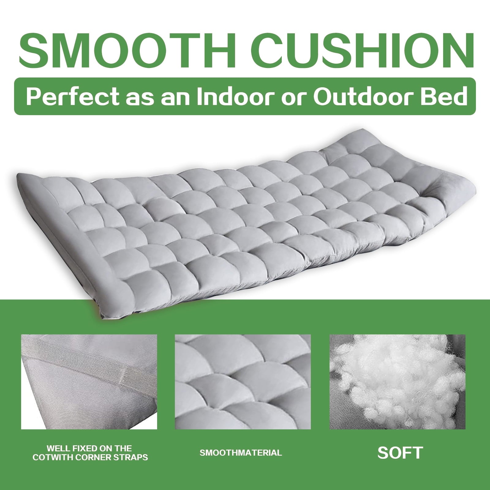 GIVIMO Camping Cot with Mattress 75x28 inch Folding Bed with Carry Bag, Silver