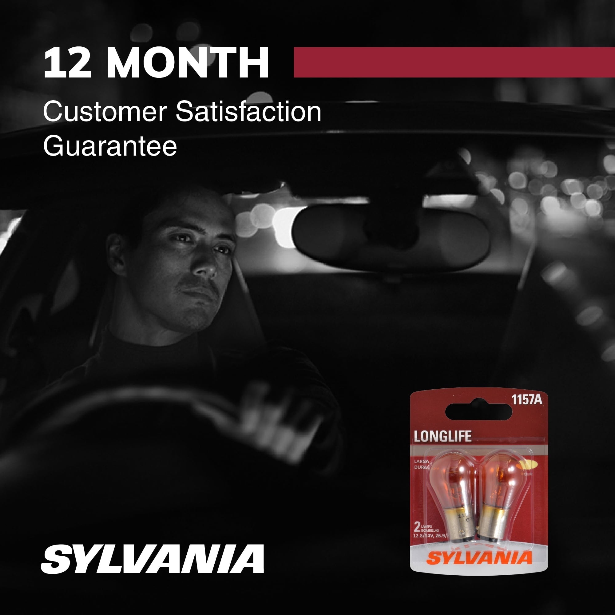 Sylvania 1157A Long Life Automotive Mini Bulb, Pack of 2.