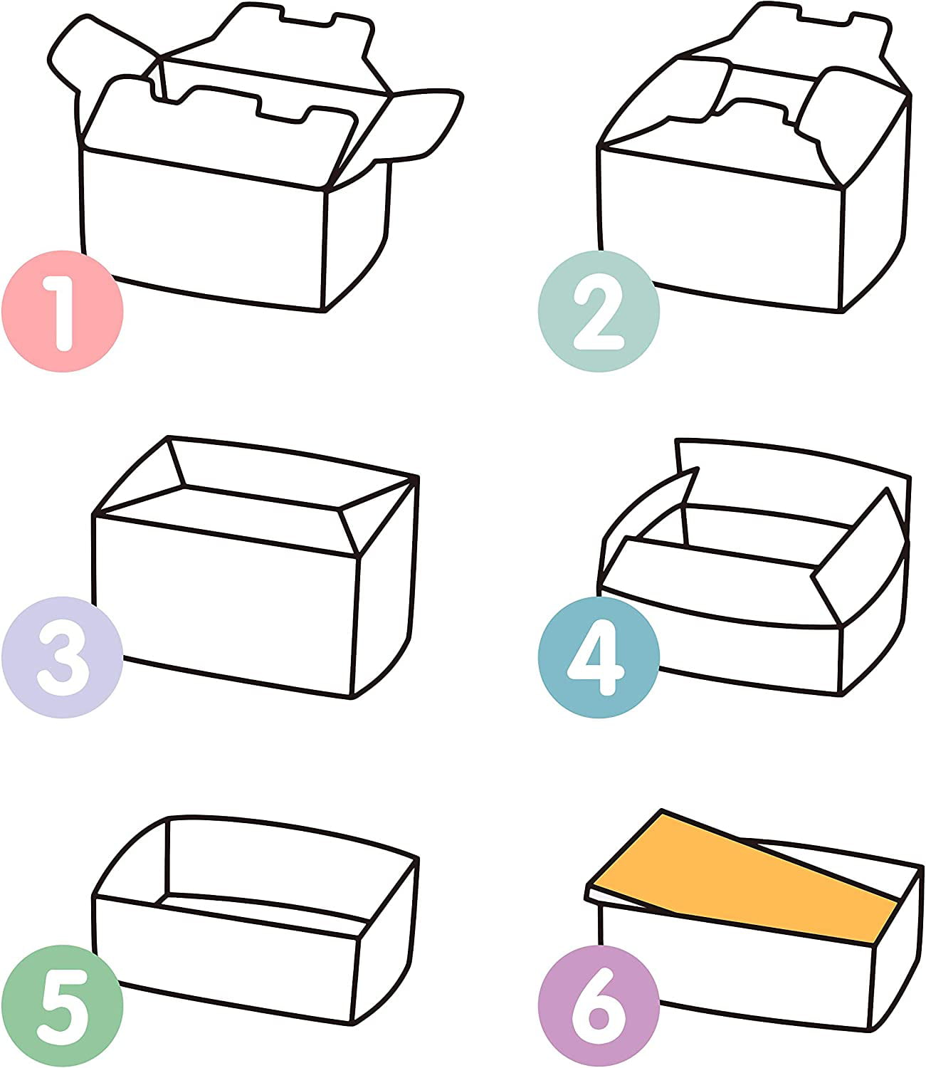 Conlun Cat Scratcher Cardboards with Box, 5-Pack Replacement Reversible Cat Scratcher Pad, Medium