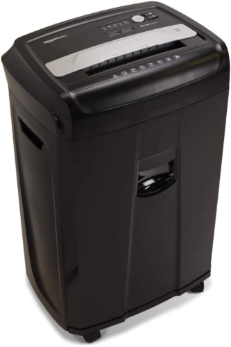 Amazon Basics 12 Sheet (New Model) Micro Cut Paper and Credit Card CD Shredder w