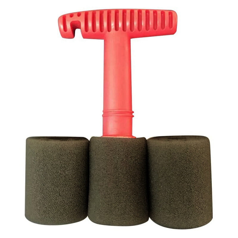 Car Wash Embedded Tire Screw Brush Lug Nut Wheel Cleaning Tools with 3 Extra Sponges