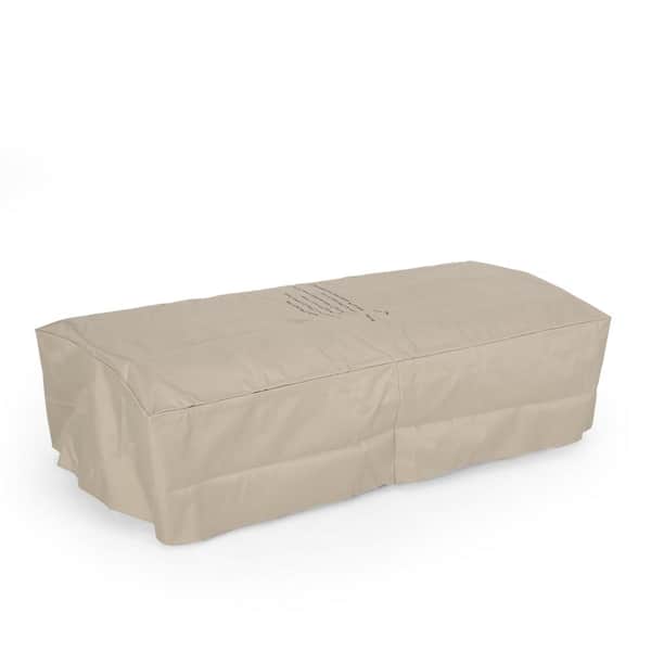 Snyder Dark Gray Rectangular Metal Fire Pit Table with Tank Holder