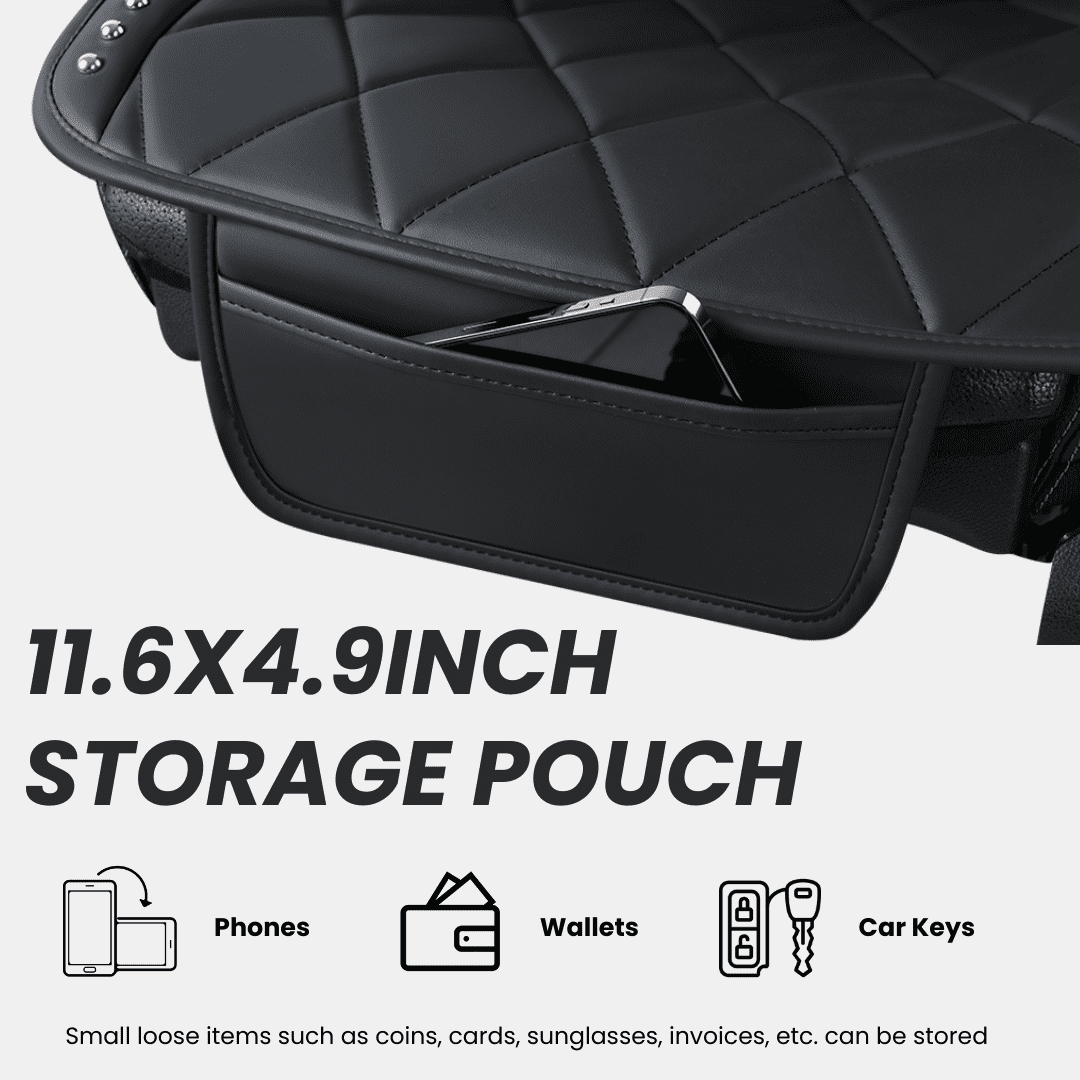 Carshaping Universal Fit Car Seat Covers, Exquisite Custom Leather Material, Unique Studded Style Seat Cushions