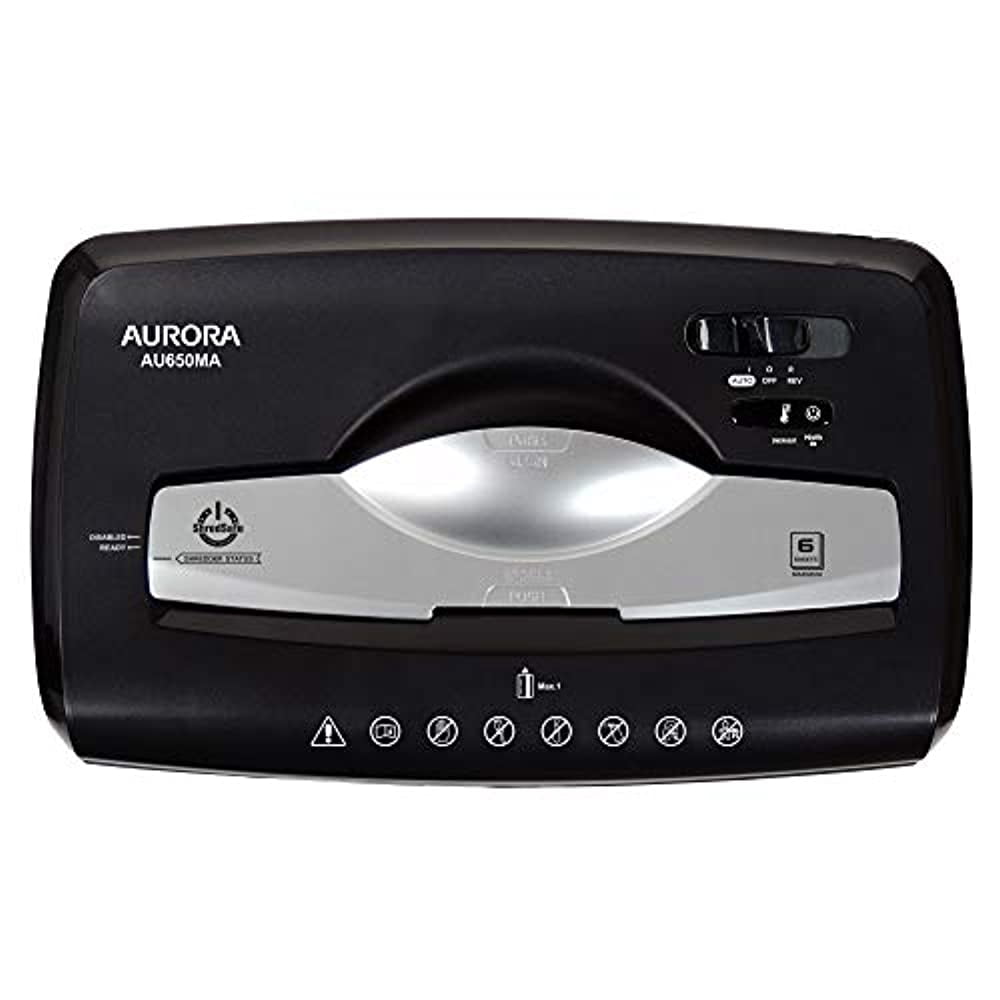 6-Sheet High-Security and Micro-Cut Paper Credit Card Shredder