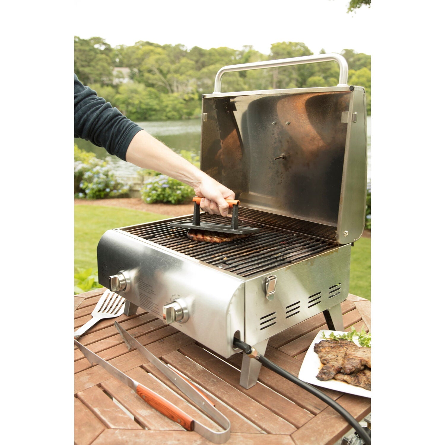 Chefs Style Stainless Tabletop Gas Grill