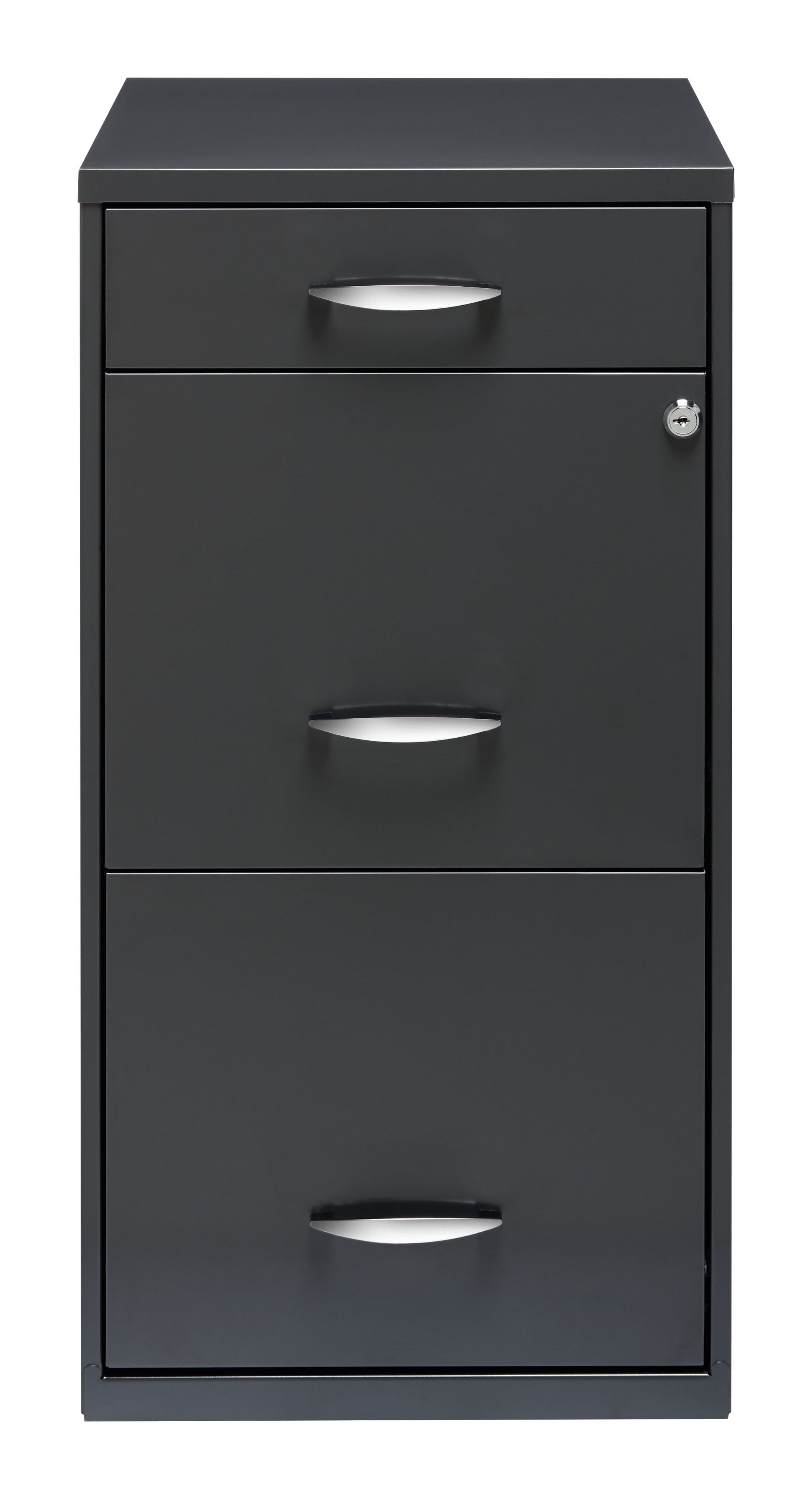 Space Solutions 3 Drawer Letter Width Vertical File Cabinet with Pencil Drawer, Charcoal