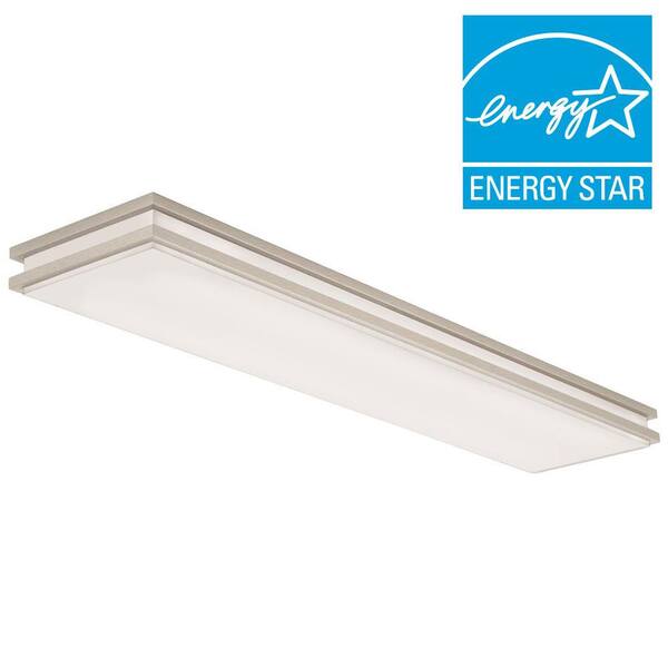 Brushed Nickel Linear Saturn LED Flush Mount