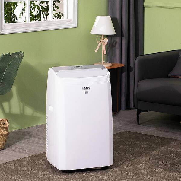 10,000 BTU Portable Air Conditioner Cools 550 Sq. Ft. with Dehumidifier, Fan, Remote and Digital Display in White