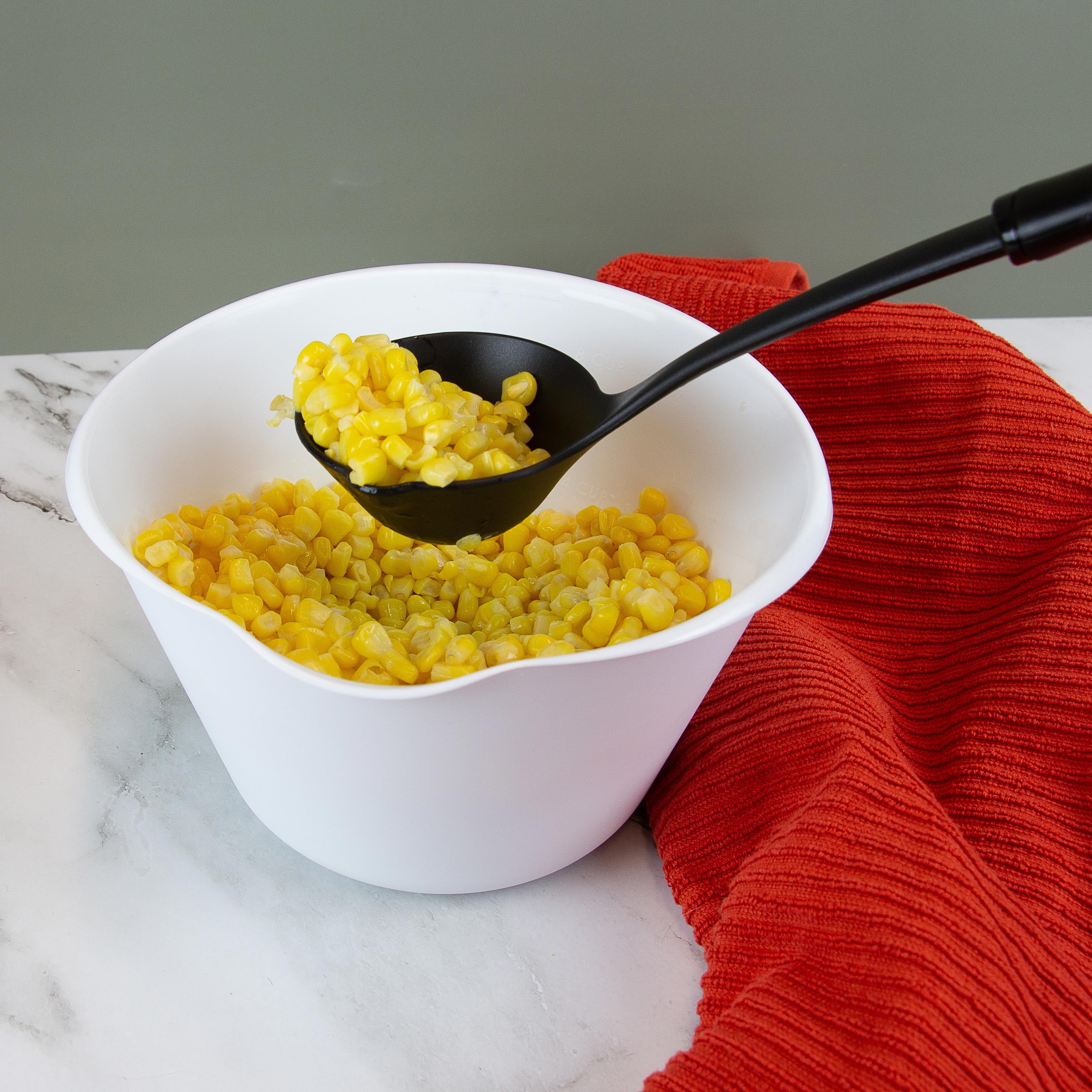 Mainstays Nylon Serving Ladle, Soft-Touch Diamond-Pattern Grip, Black