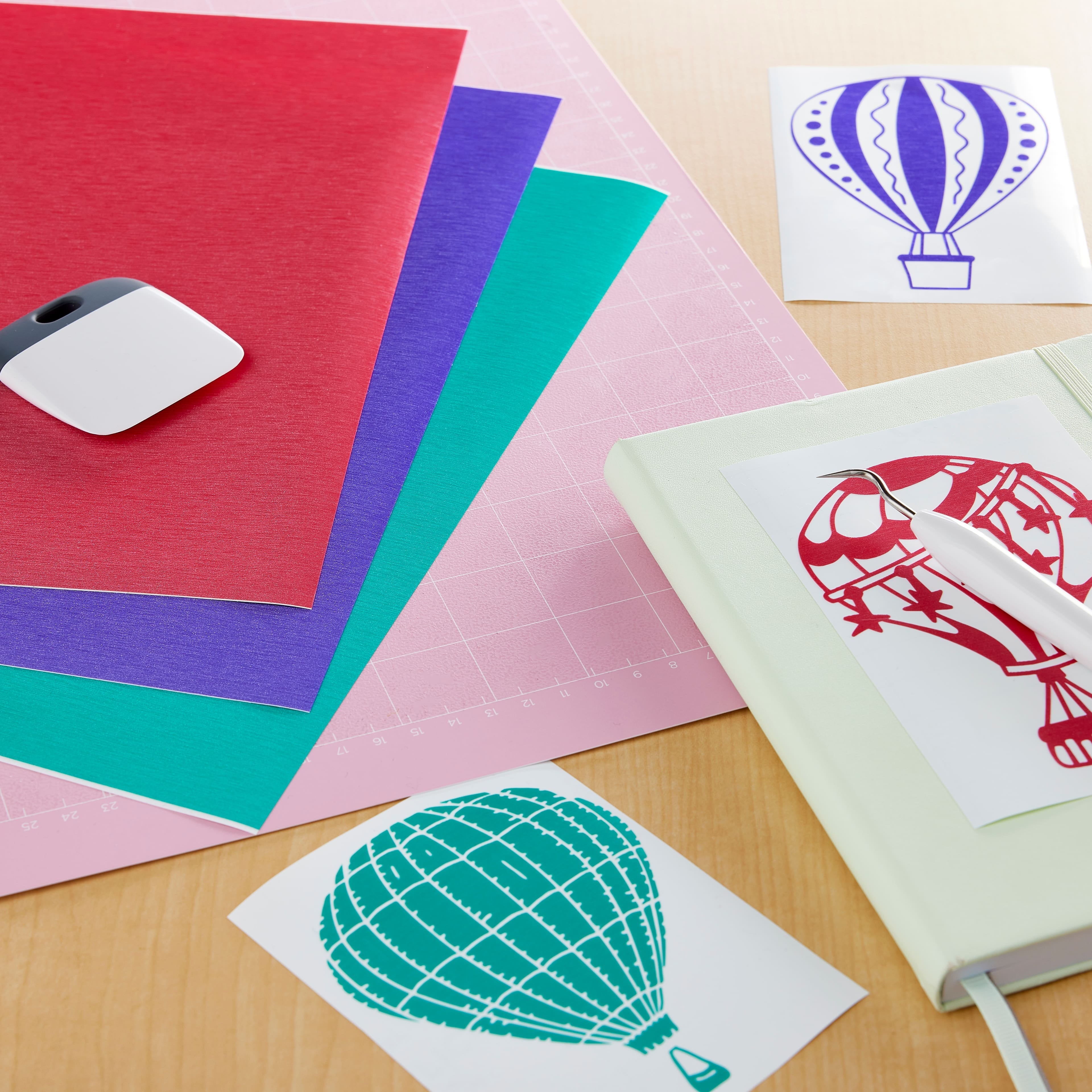 9 Packs: 3 ct. (27 total) Cricut® Premium Vinyl Sampler Brights True Brushed