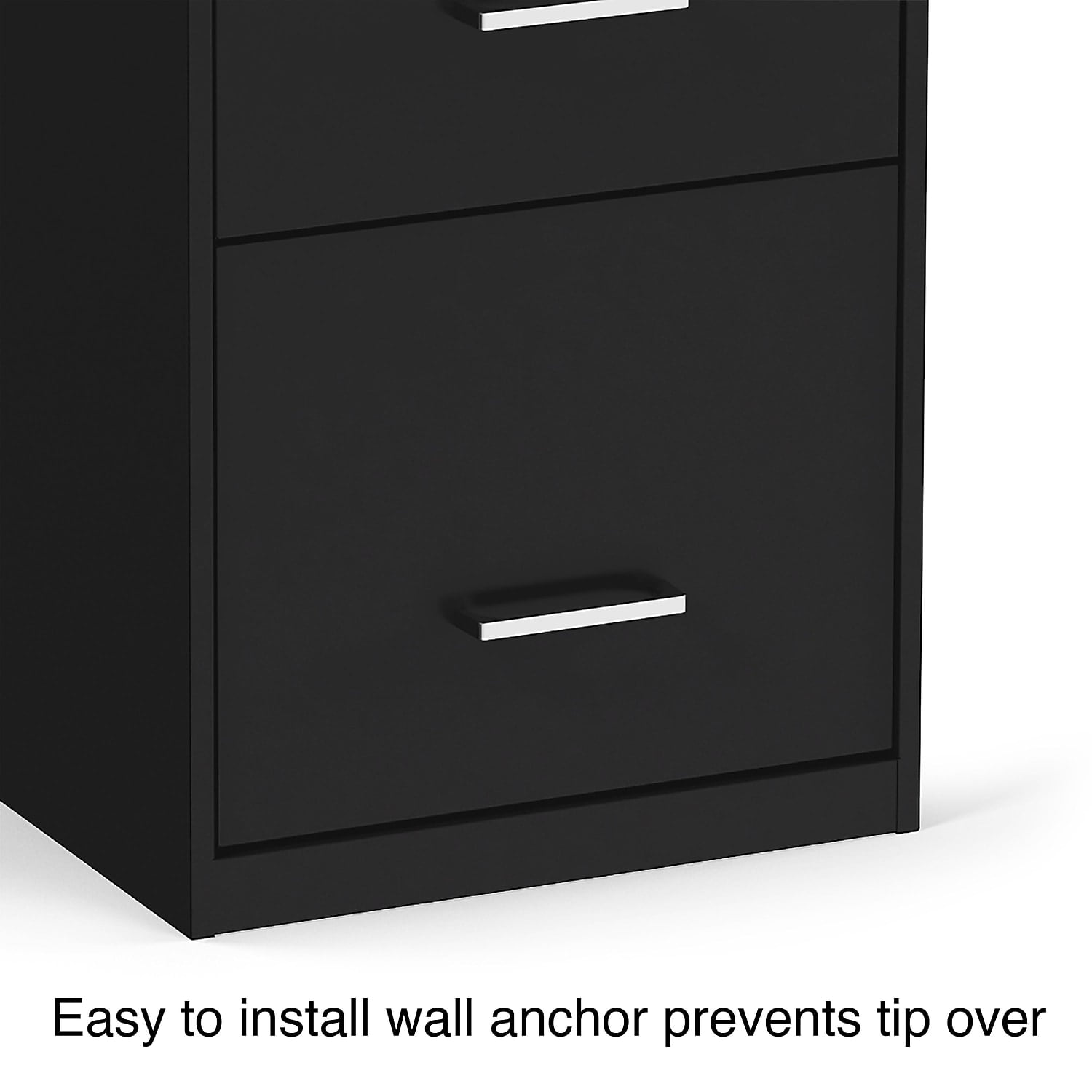 Staples 4-Drawer Vertical File Cabinet Locking Letter Black 18