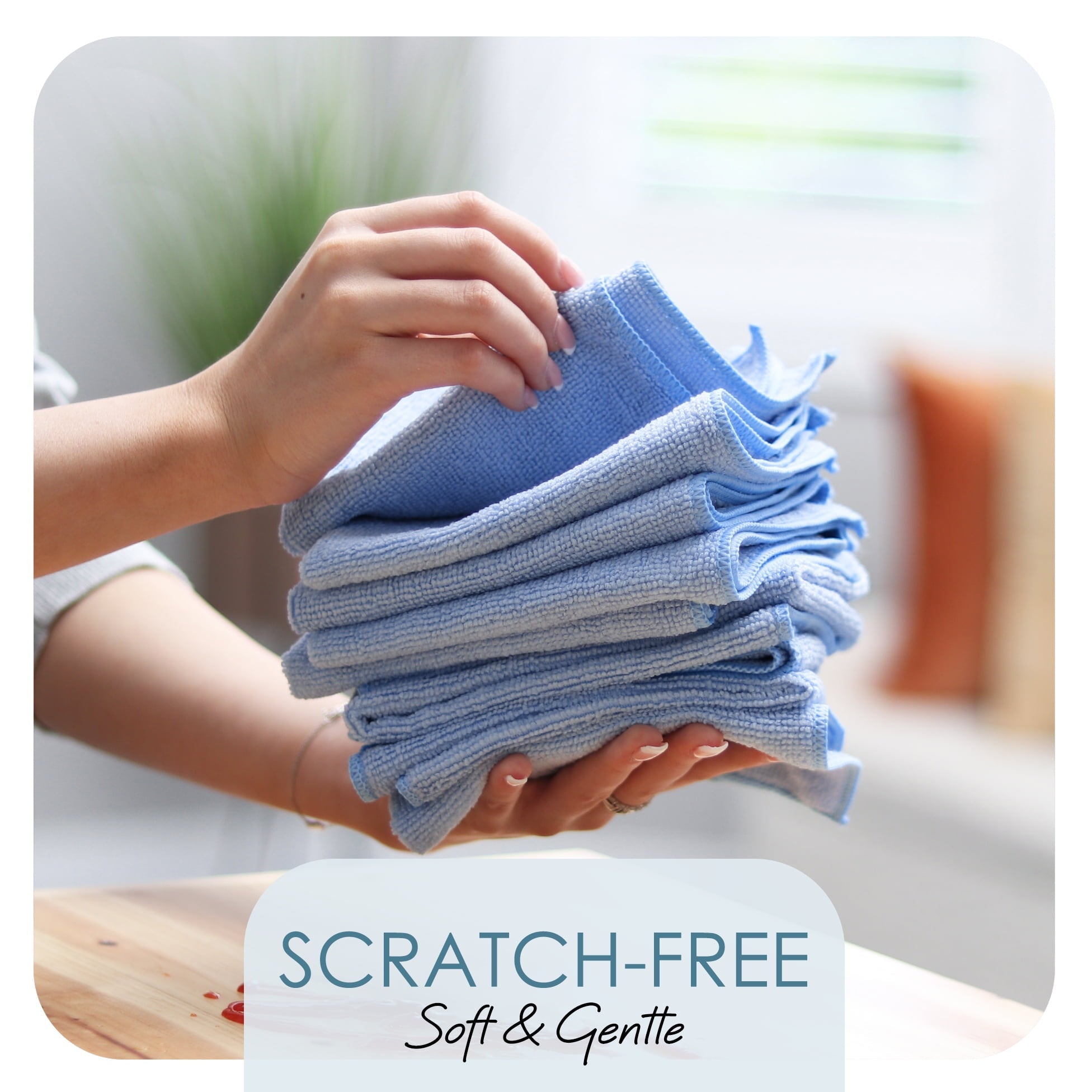 Etienne Alair Super Soft Microfiber Cleaning Cloth, Blue Washcloths (12 x 12 Inches) 12 PCs