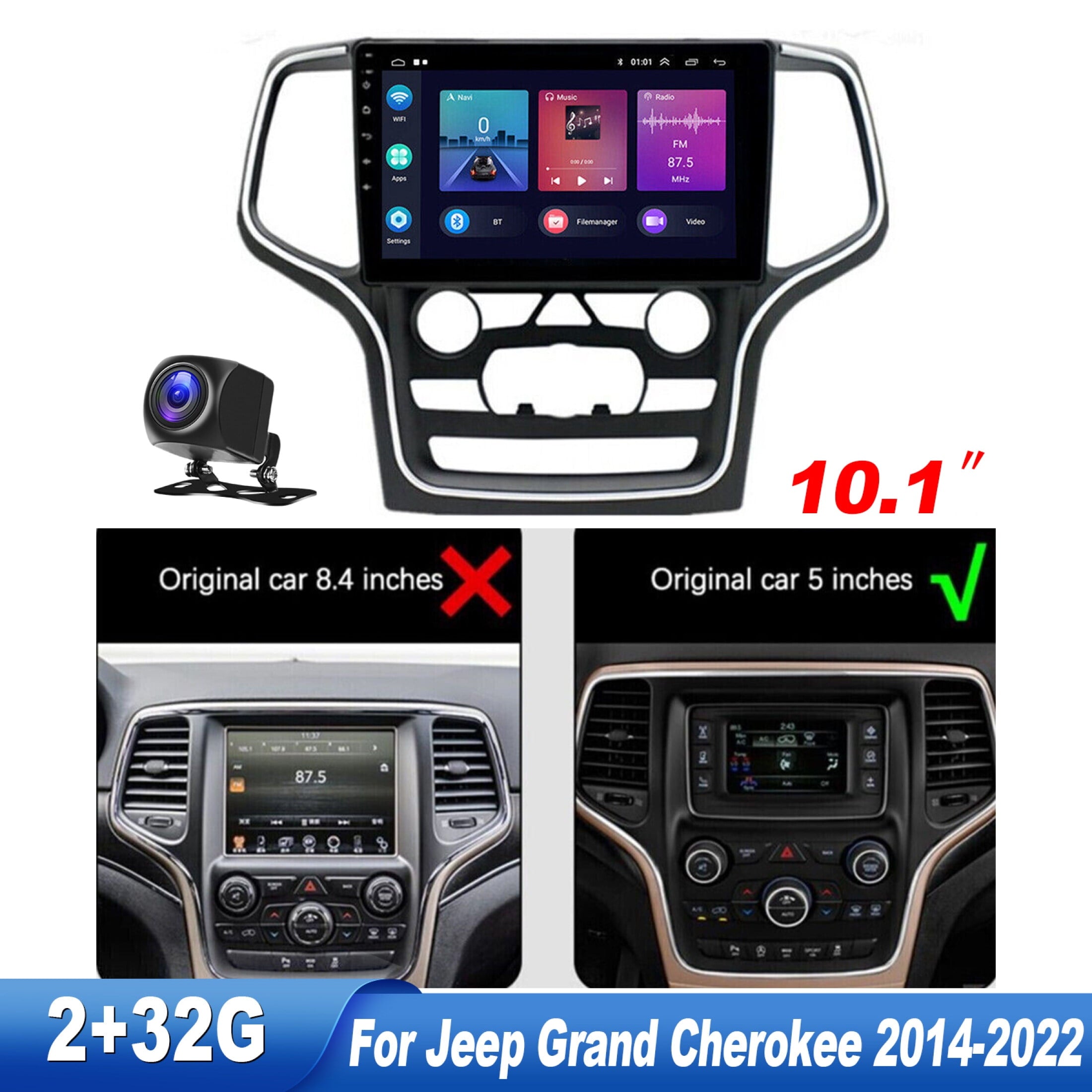 EUBUY Car Radio Stereo| For Jeep Grand Cherokee 2014-2022 Android 13.0 Car Carplay Radio GPS Navi Stereo 32GB
