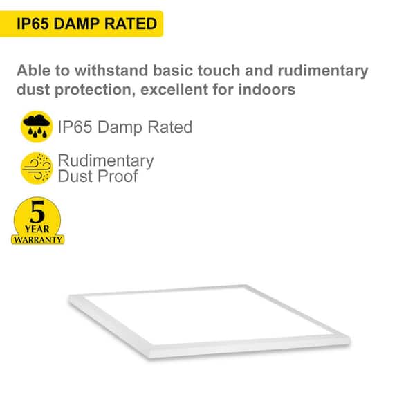 1 ft. x 1 ft. White Surface Mount Panel Integrated LED 18-Watt Dimmable 5CCT Selectable 2700K-5000K