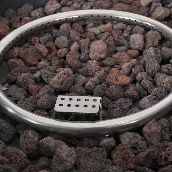 Mayfair Dark Gray Circular Stone Fire Pit (No Tank Holder)