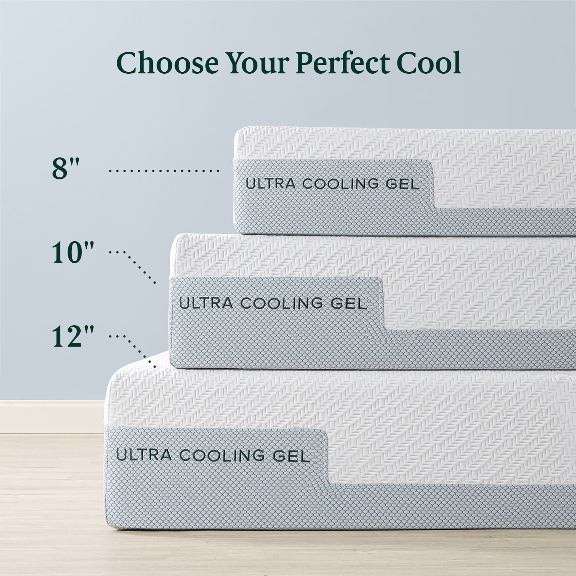 10¡± Ultra Cooling Gel Memory Foam Mattress, Made in the USA of US Foam and Global Materials, Queen