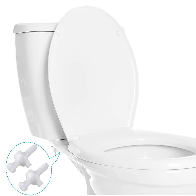 4PCS Toilet Seat Hinge Bolt Screws with Plastic Nuts and Washers Toilet Seat Replacement Parts Kit