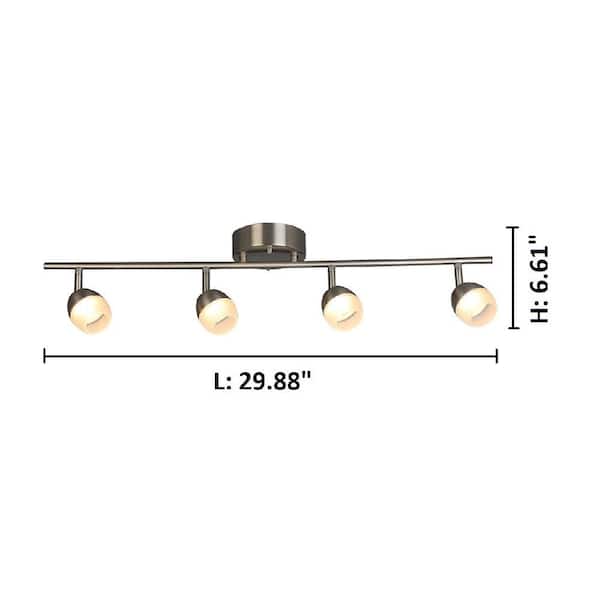 Stella Ferry 2.5 ft. Brushed Nickel Integrated LED Track Lighting Kit