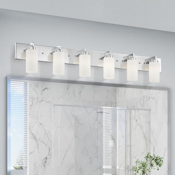 West Lake 6 Light Polished Chrome Bath Vanity Light