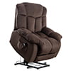 VANBER Lift Chair Recliners, Lazy Boy Power Lift Recliner Chair Big Man Recliner Sofa, Heavy Duty Electric Lift Chair with Remote Control and Side Pocket, Fabric Lift Chair, 300lbs Capacity, Coffee