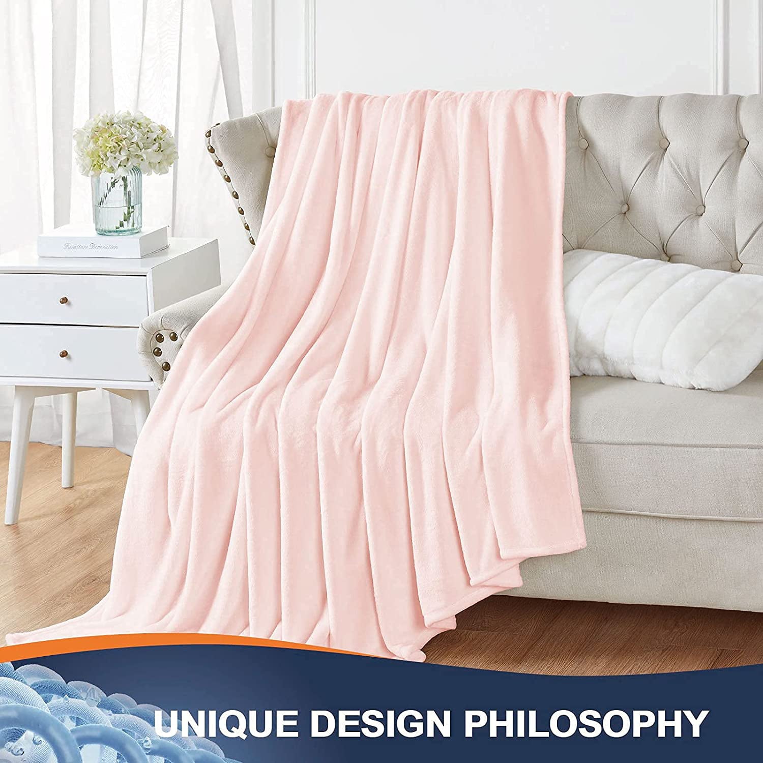 Walensee Ultra Soft Microplush Fleece Throw Blanket, 50