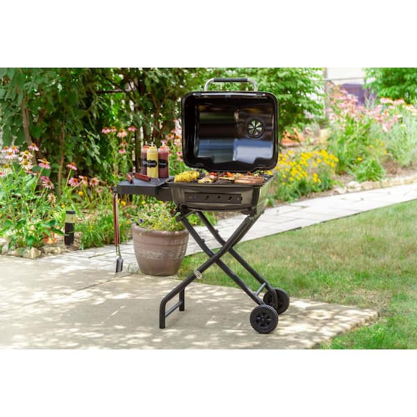 Portable Charcoal Grill in Black