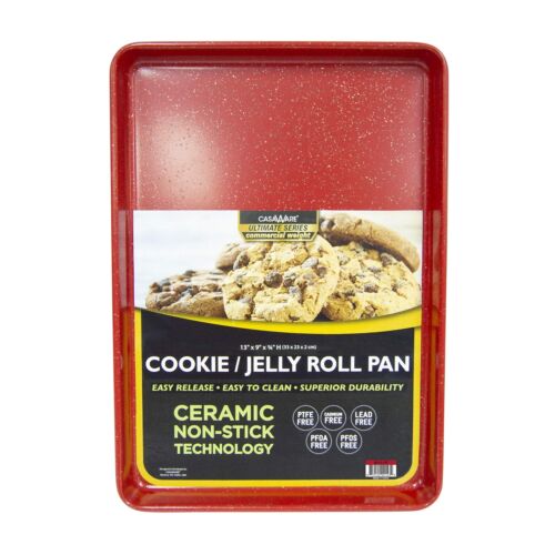 casaWare 3pc Ultimate Commercial Weight Cookie Sheet Set, Two 15 x 10-Inch Pa...