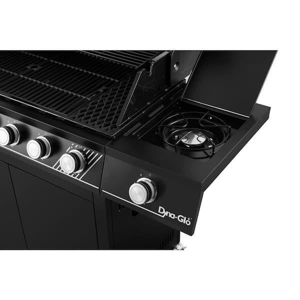 6-Burner Natural Gas Grill in Matte Black with TriVantage Multi-Functional Cooking System
