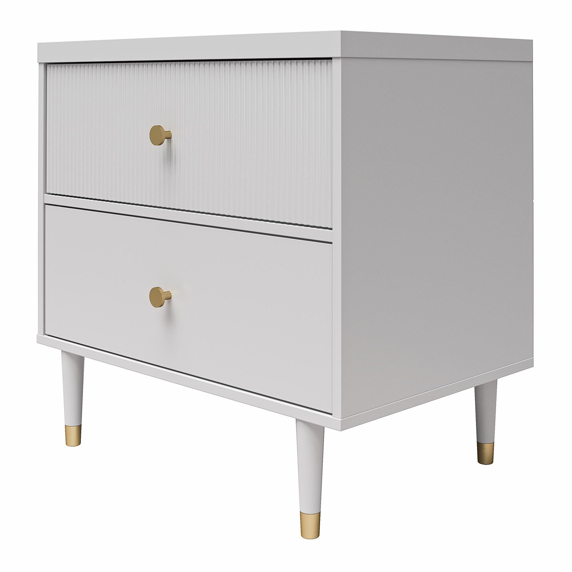 CosmoLiving by Cosmopolitan Elizabeth Nightstand, Dove Gray