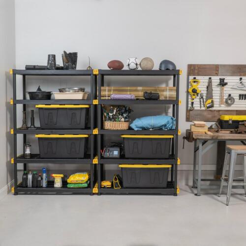 Project Source Commander Plastic Heavy Duty 5-Tier Utility Shelving Unit (48-in