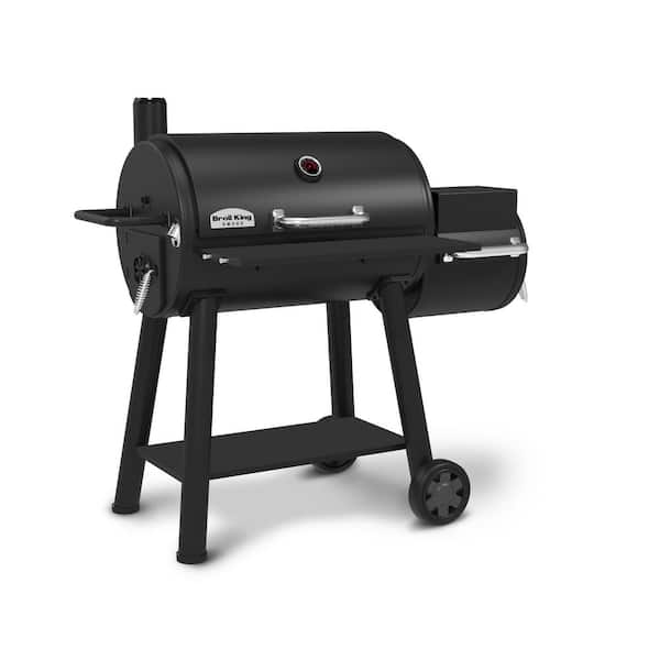 Regal Charcoal Offset 500 Charcoal Grill and Offset Smoker in Black