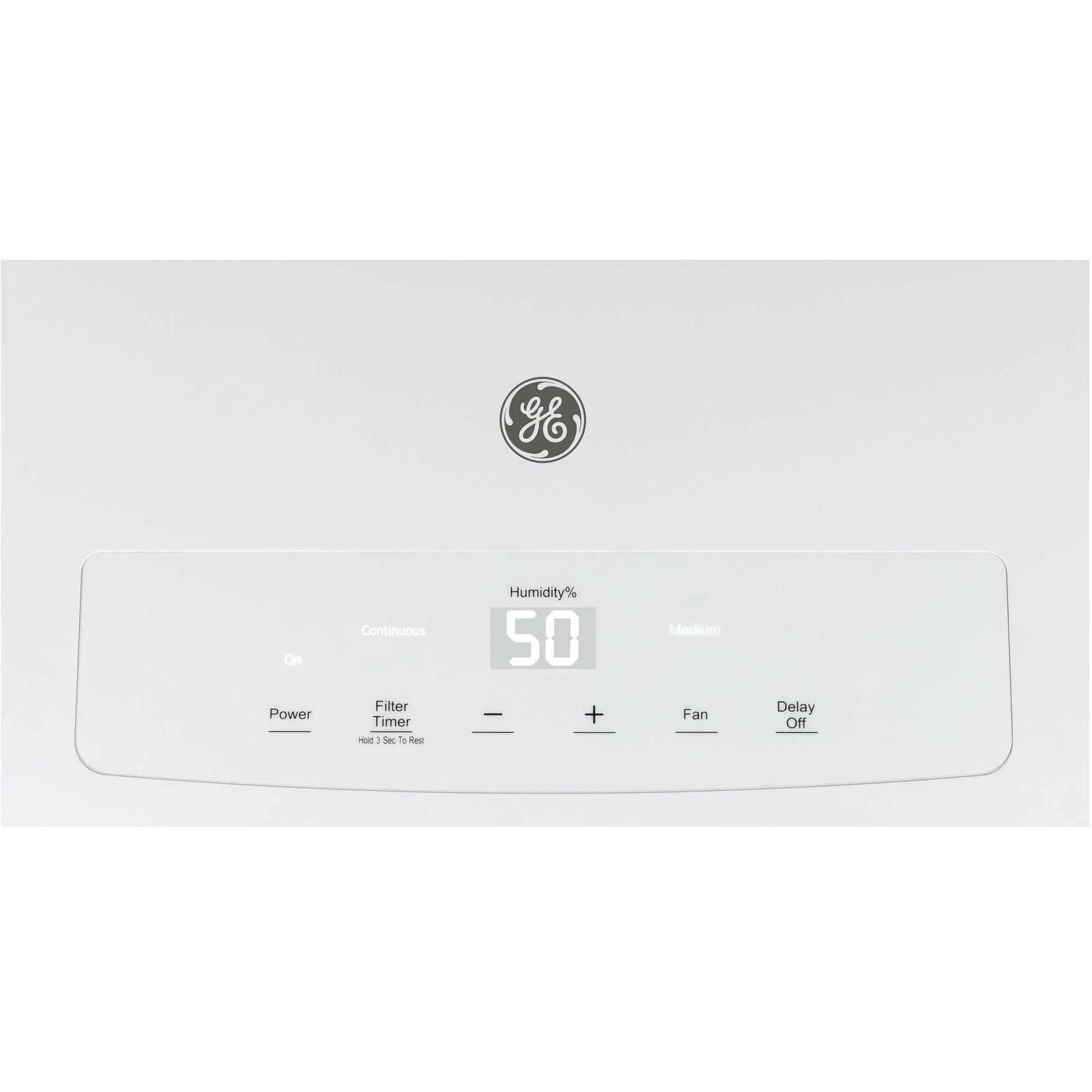 Restored GENERAL ELECTRIC 50-Pint Portable Dehumidifier with Drain, White (Refurbished)