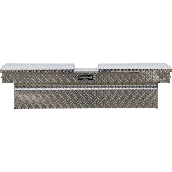 18 in. x 20 in. x 71 in. Diamond Tread Aluminum Gull Wing Top Mount Truck Tool Box