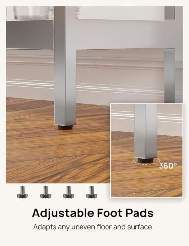 Evajoy Console Table, 35" Entryway Table with 3 Tiers, Open Sofa Table with Temp