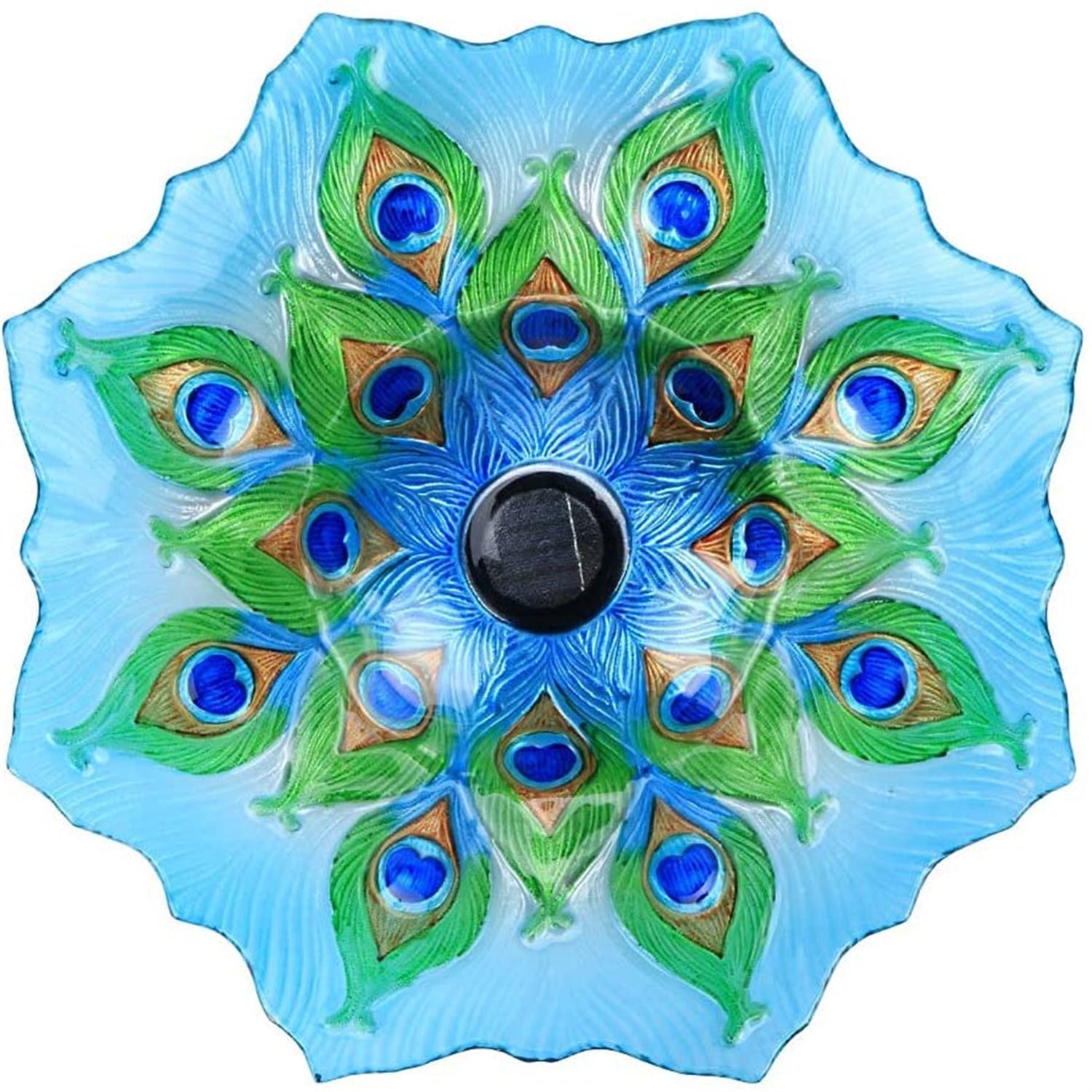 Outdoor Bird Bath with Metal Stand, 21.65