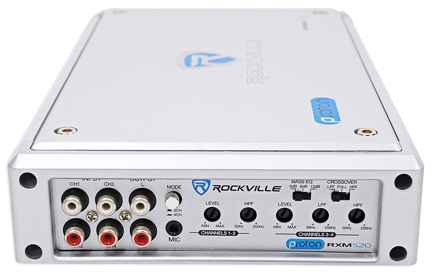 Rockville RXM-S20 Micro Marine/ATV Amplifier 1600w Max 4 Channel 4x100w