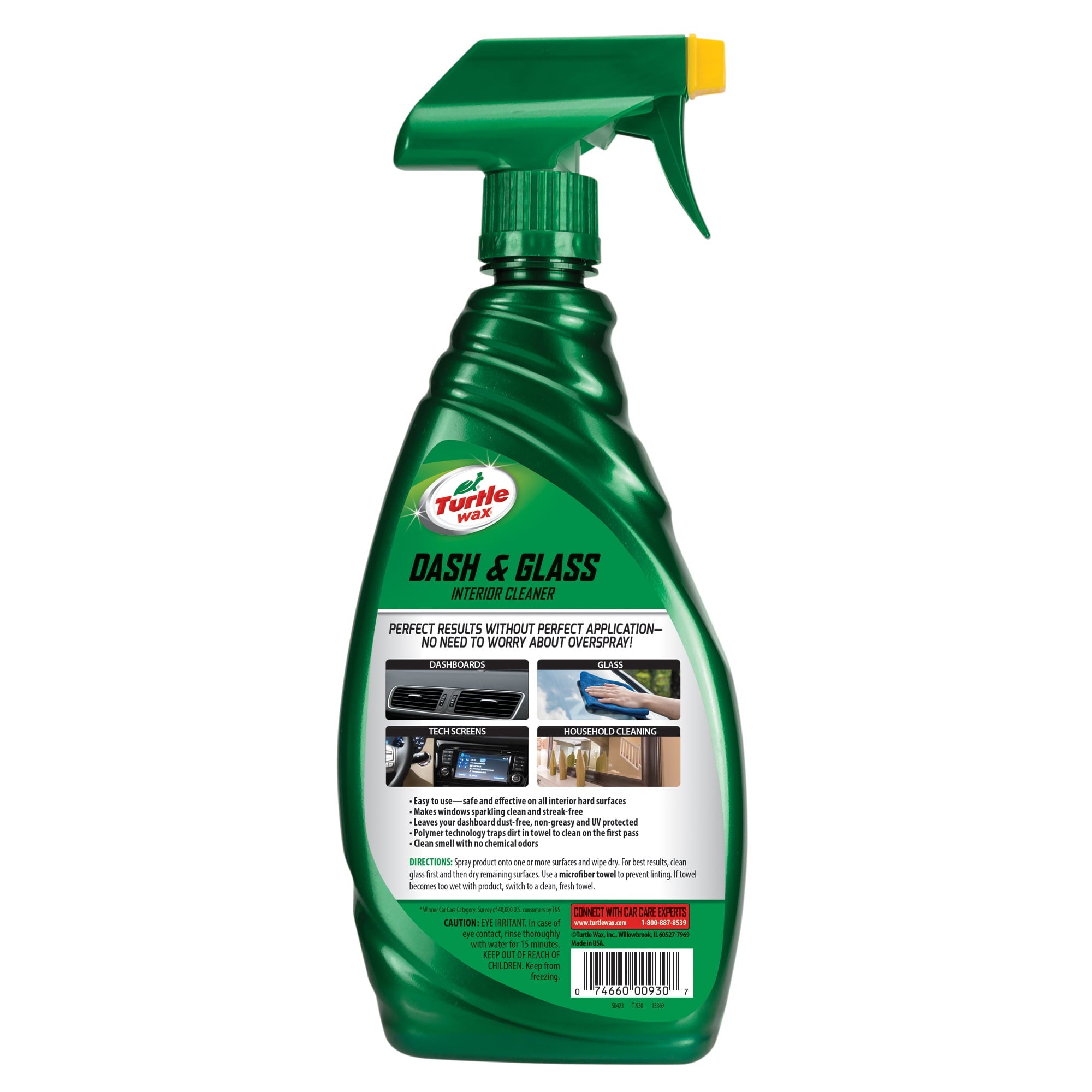Turtle Wax Quick and Easy Dash and Glass Interior Detailer, 23 oz