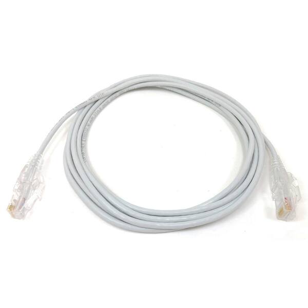 10 ft. CAT 6A 10 Gbps UTP 28 AWG Ultra Slim Ethernet Cable, White (5-Pack)