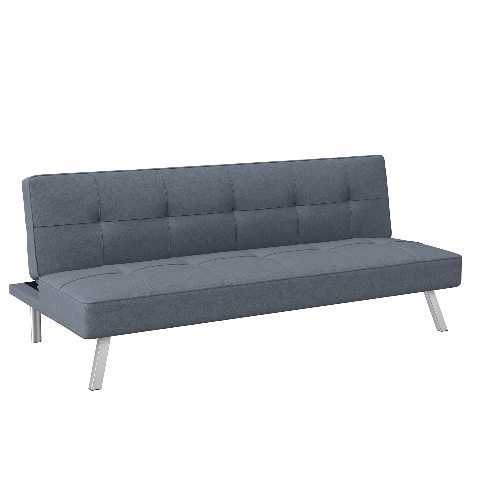 Serta Chelsea Modern Futon, Light Gray Fabric