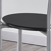 Alden Design 3pcs Modern Dining Set with Round Table and 2 Chairs, Multiple Colors