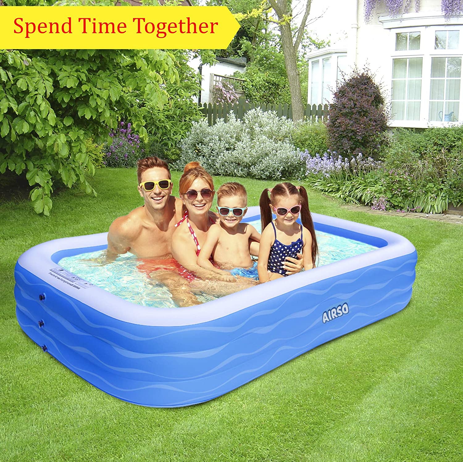 Airso Inflatable Swimming Pool Family Full-Sized Inflatable Pools 118