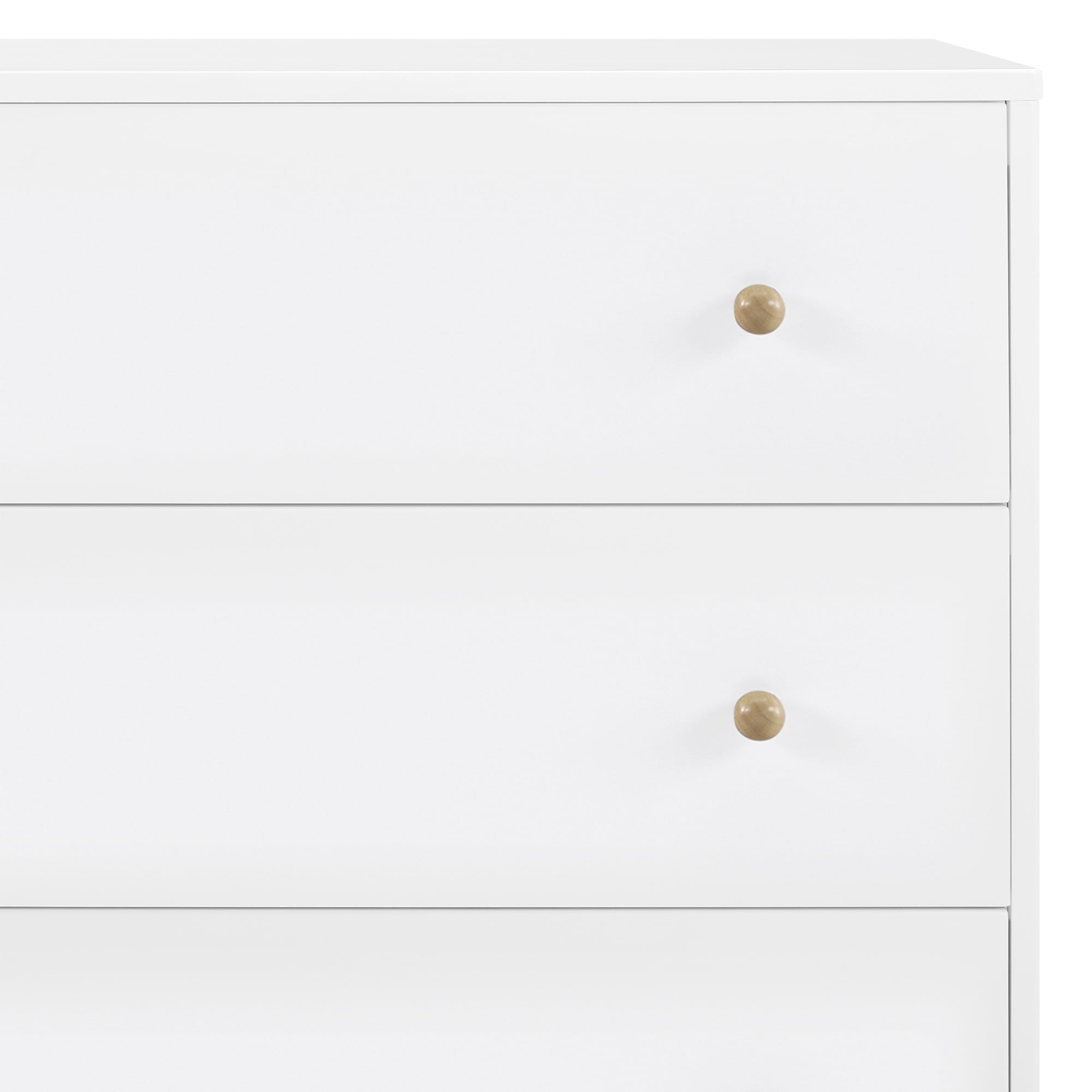 Delta Children Essex 3 Drawer Dresser with Interlocking Drawers - Greenguard Gold Certified, Bianca White/Natural