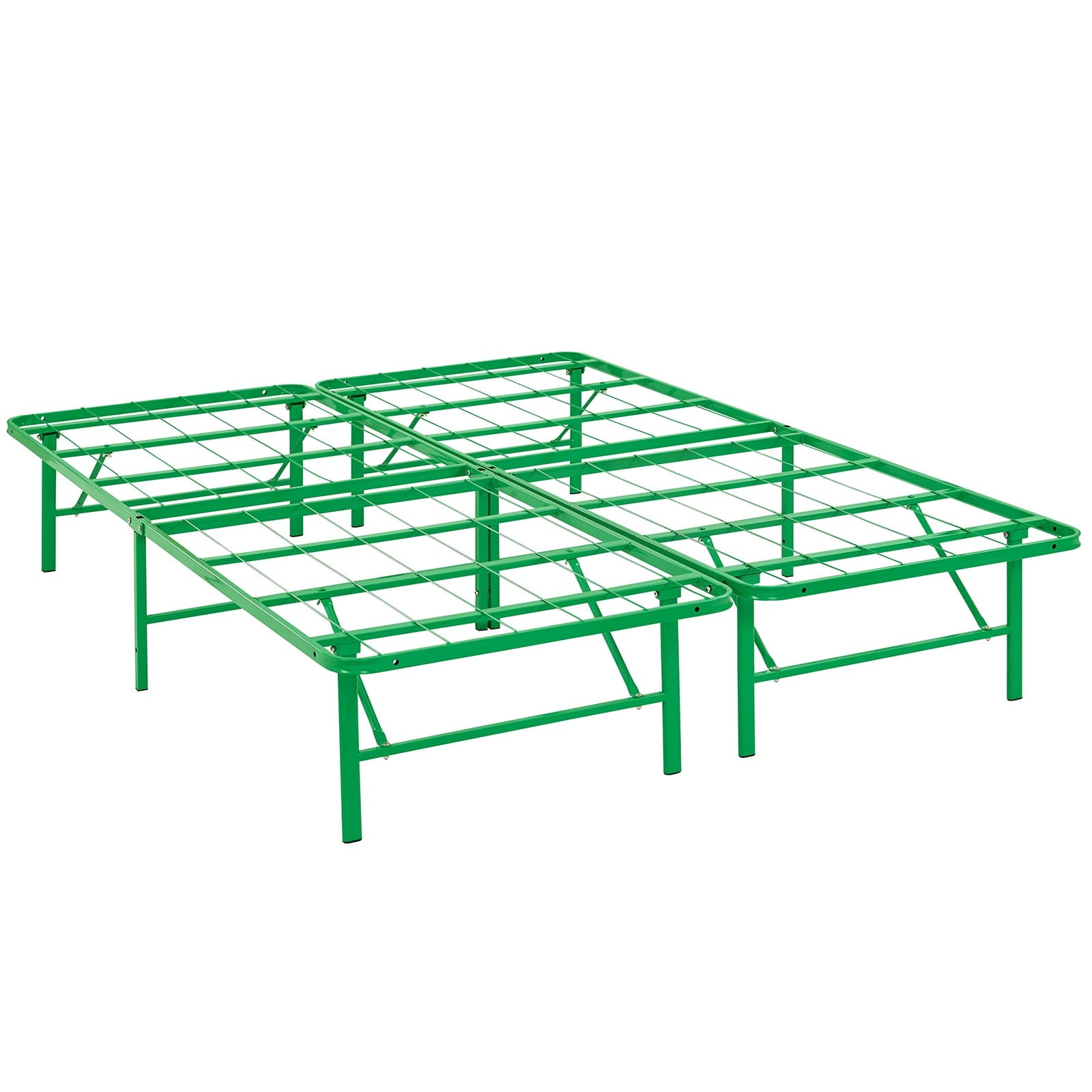Modway Horizon Full Stainless Steel Bed Frame in Green